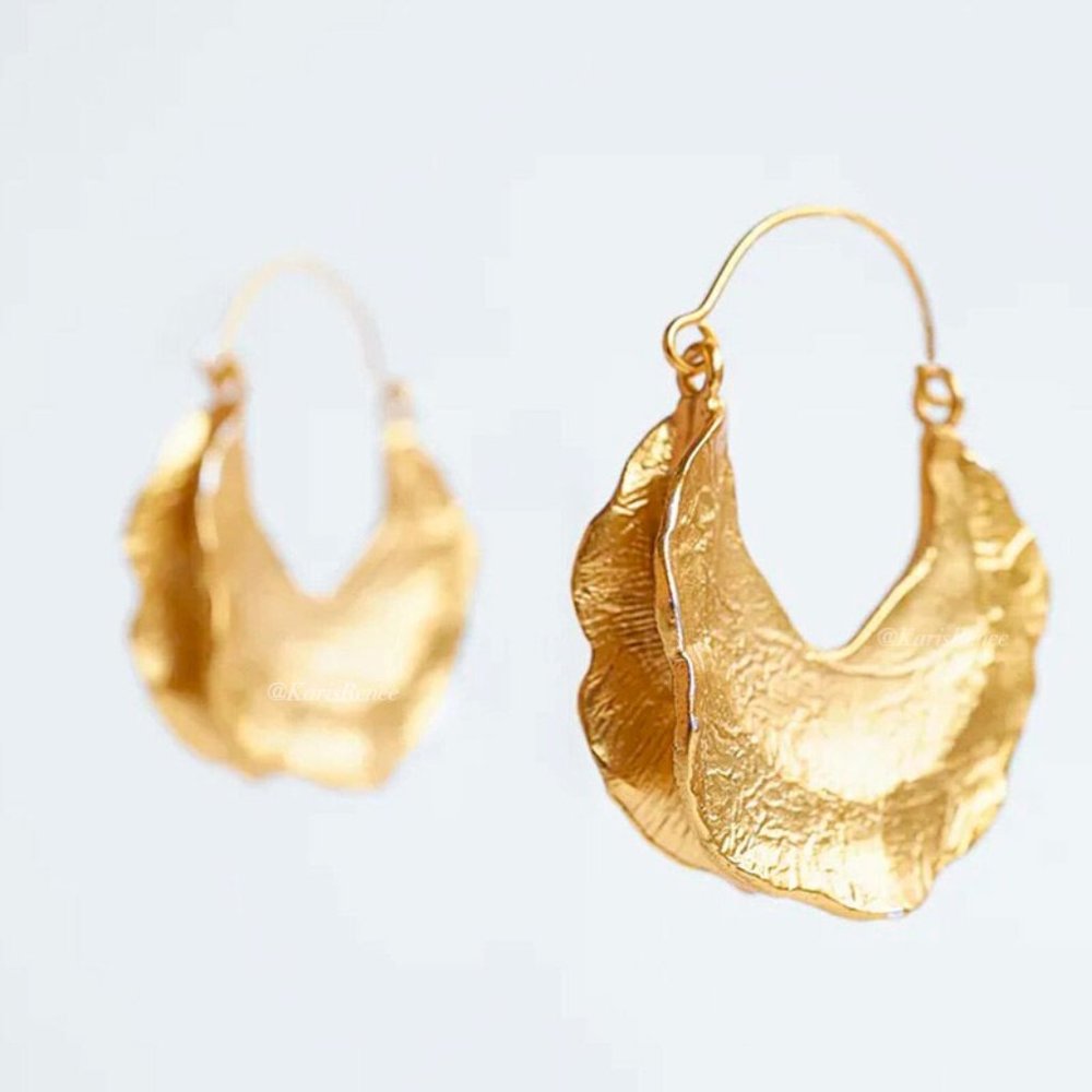 Gold Petal Earrings